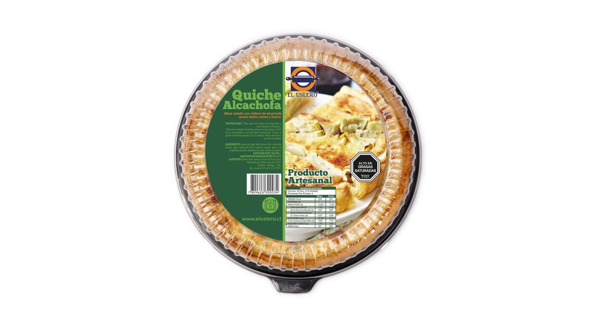 El Uslero Quiche Alcachofa (380 g.) | SoloTodo.cl